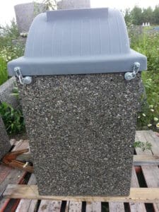 24 x 24 x 36H Garbage can back