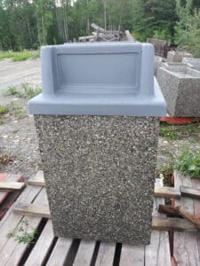 24 x 24 x 36H Garbage can front