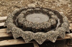Exposed Big & Small Catabwa Birdbath Tops
