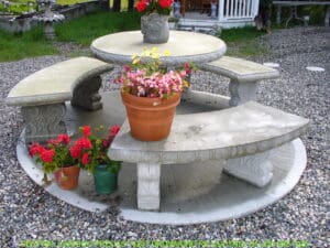 Round Roman Bench Set