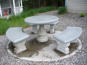 Round Roman Table Set